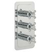 Butler & Rose Caledonia Crosshead Three Outlet Concealed Thermostatic Shower Valve - Chrome