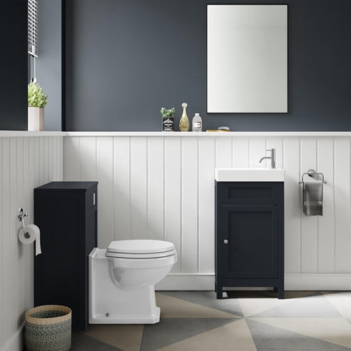 Butler & Rose Catherine 500mm Back to Wall Toilet Unit - Shadow Grey