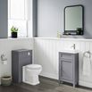 Butler & Rose Catherine Traditional 460mm Cloakroom Vanity Unit with Basin - Matt Grey