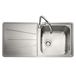 Caple Blaze 1 Bowl Satin Stainless Steel Sink & Waste Kit with Left Hand Drainer - 1000 x 500mm