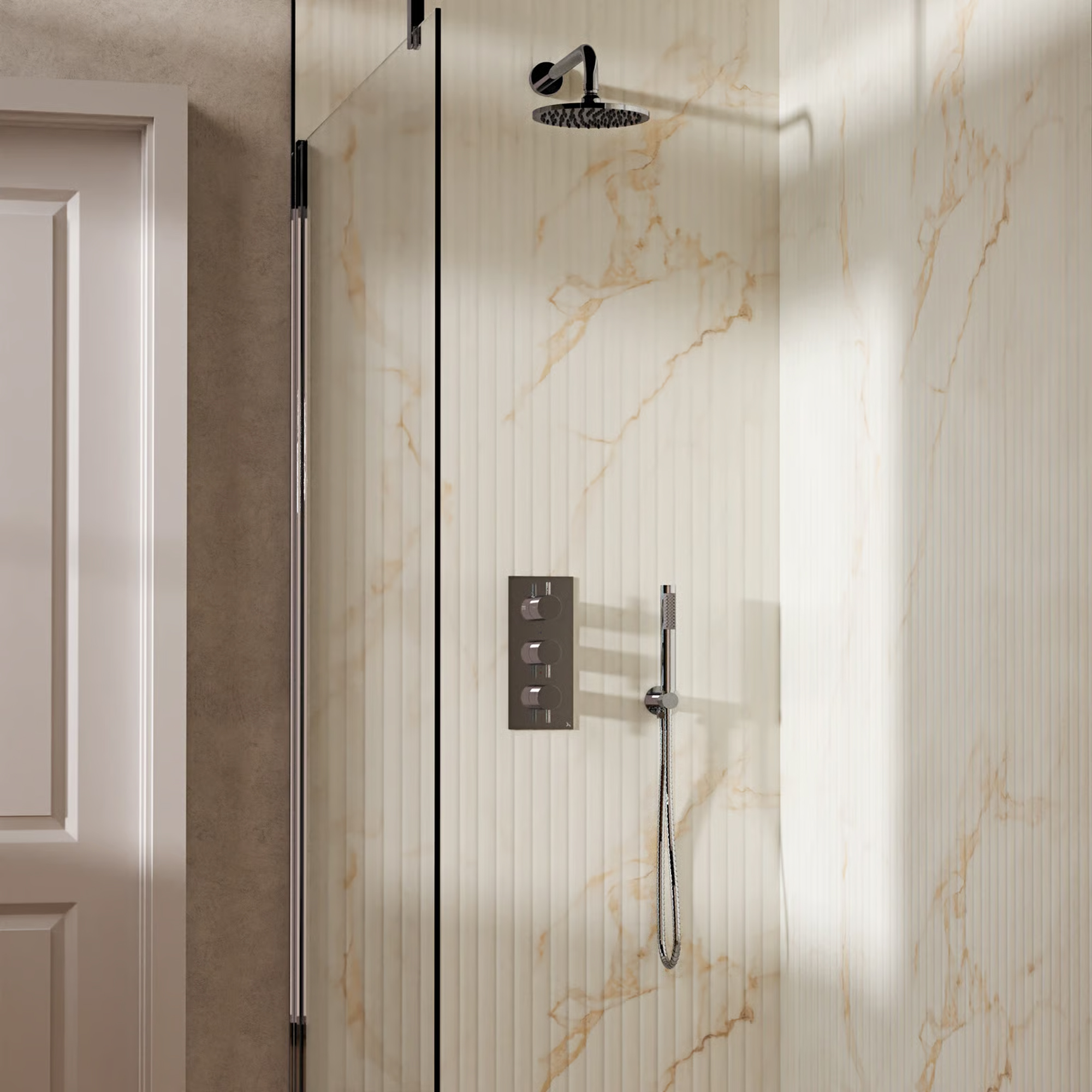 Crosswater MPRO 2 Outlet 3 Handle Shower Bundle