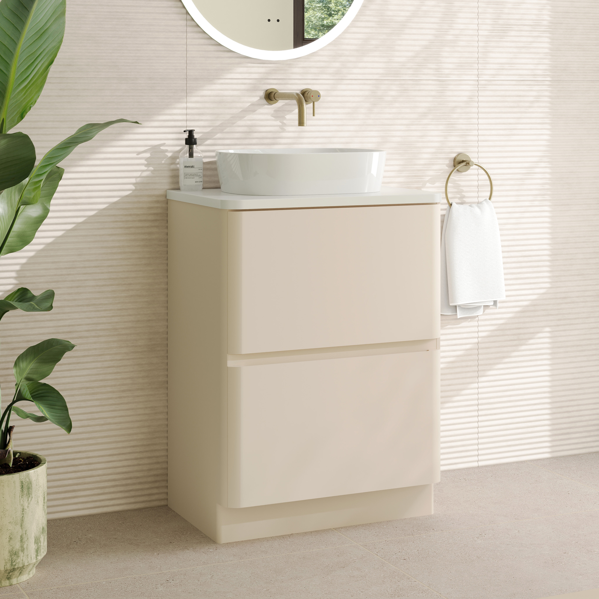Drench Origin 600mm Floorstanding Vanity Unit & Countertop