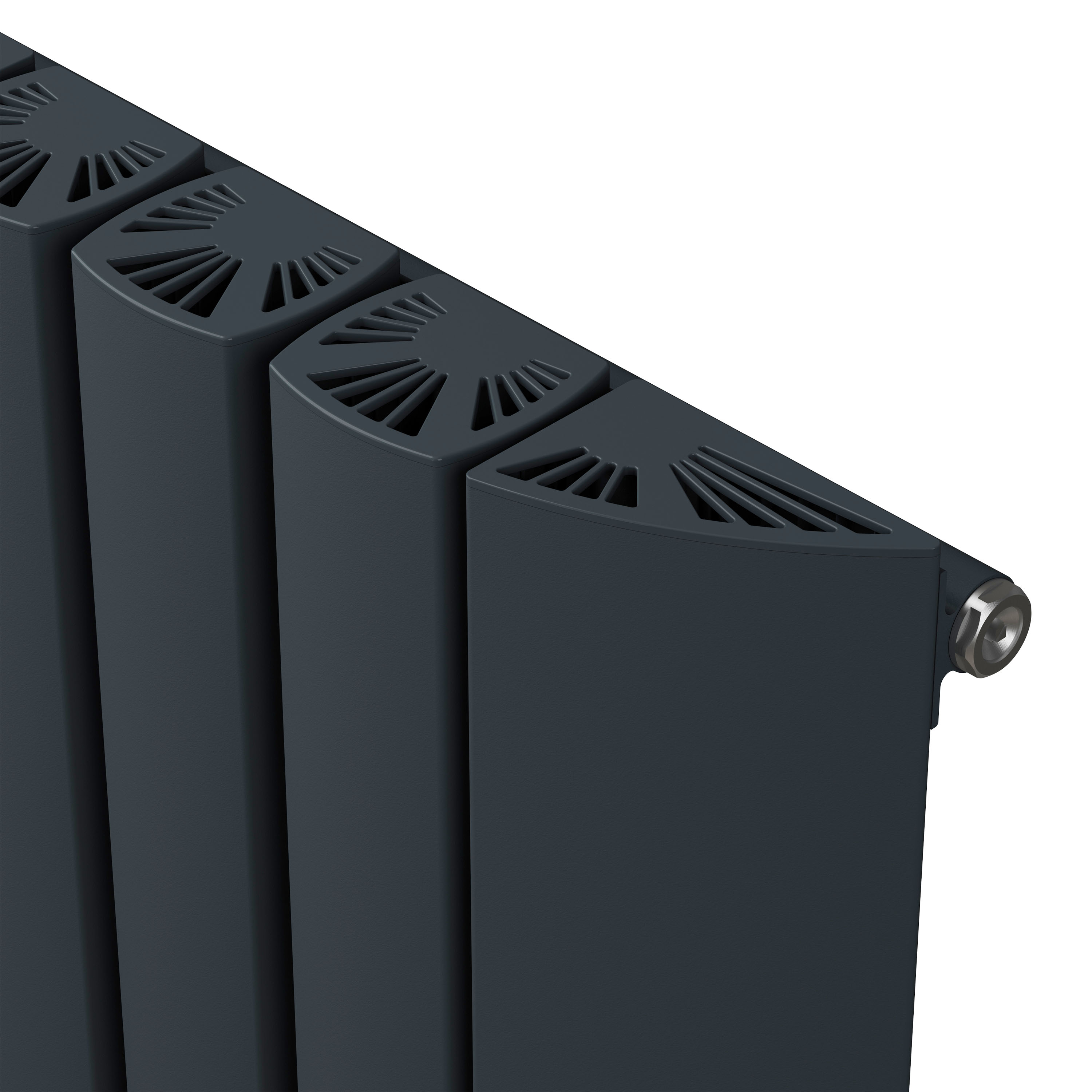 Carisa Gaia Oval Single Panel Horizontal Aluminium Radiator