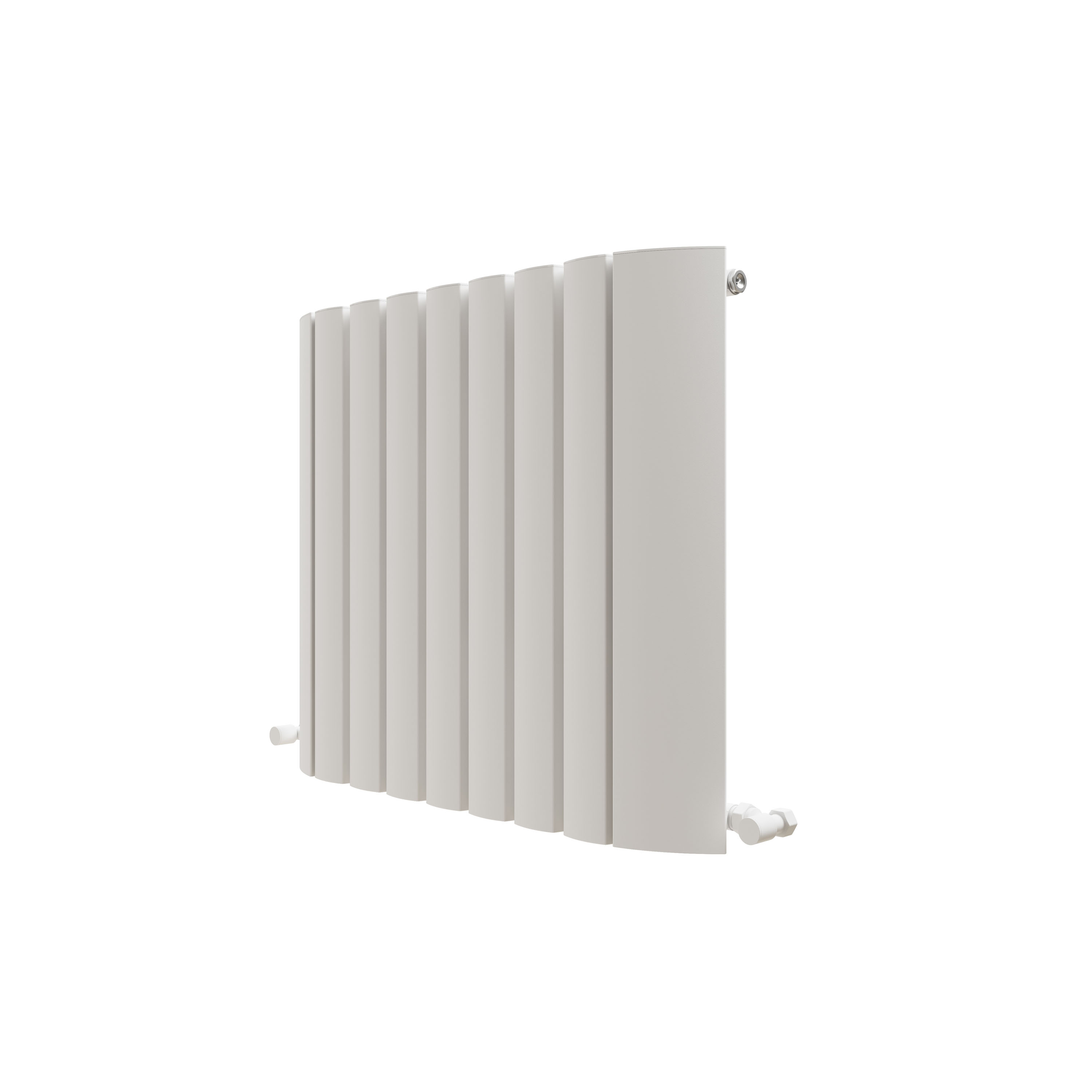 Carisa Gaia Oval Single Panel Horizontal Aluminium Radiator