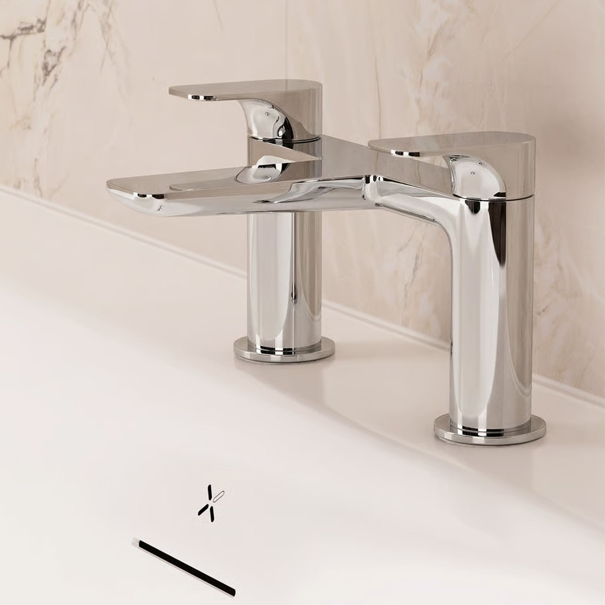 Crosswater Fuse Deck Mounted Bath Mixer Tap