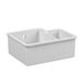 Reginox Tuscany 1.5 Bowl Undermount White Glaze Ceramic Sink & Waste - 557 x 520mm