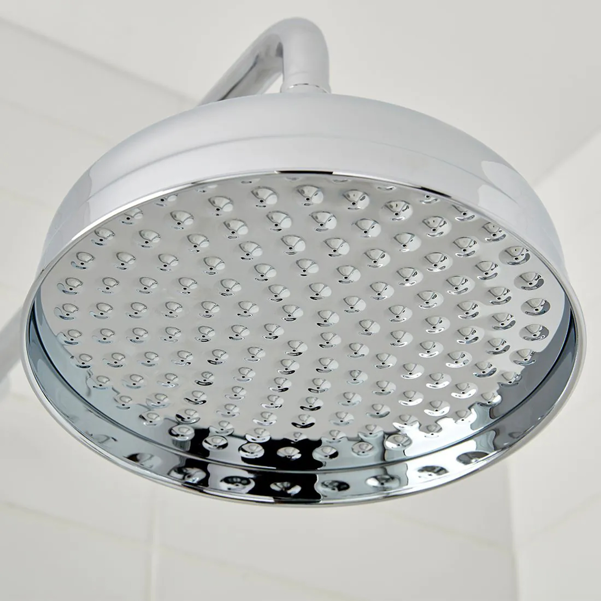 Booth & Co Axbridge Traditional Wall Mounted Round 200mm Shower Head & Arm