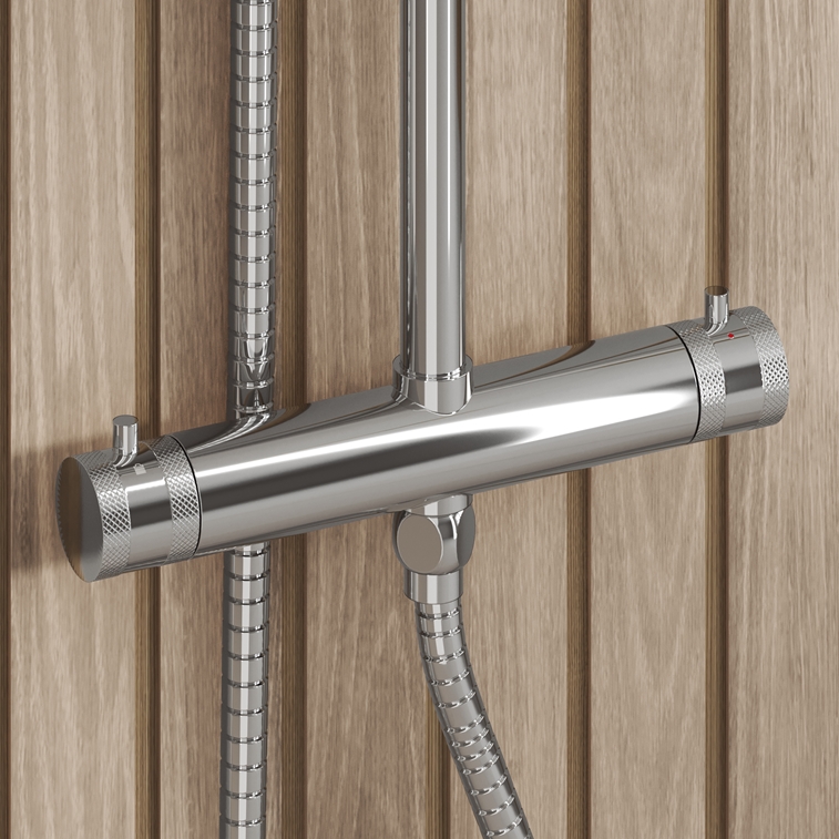 Core Exposed Thermostatic Rigid Riser Shower Kit | Tap Warehouse