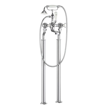 Crosswater Belgravia Crosshead Floor Standing Bath Shower Mixer with Handset Kit