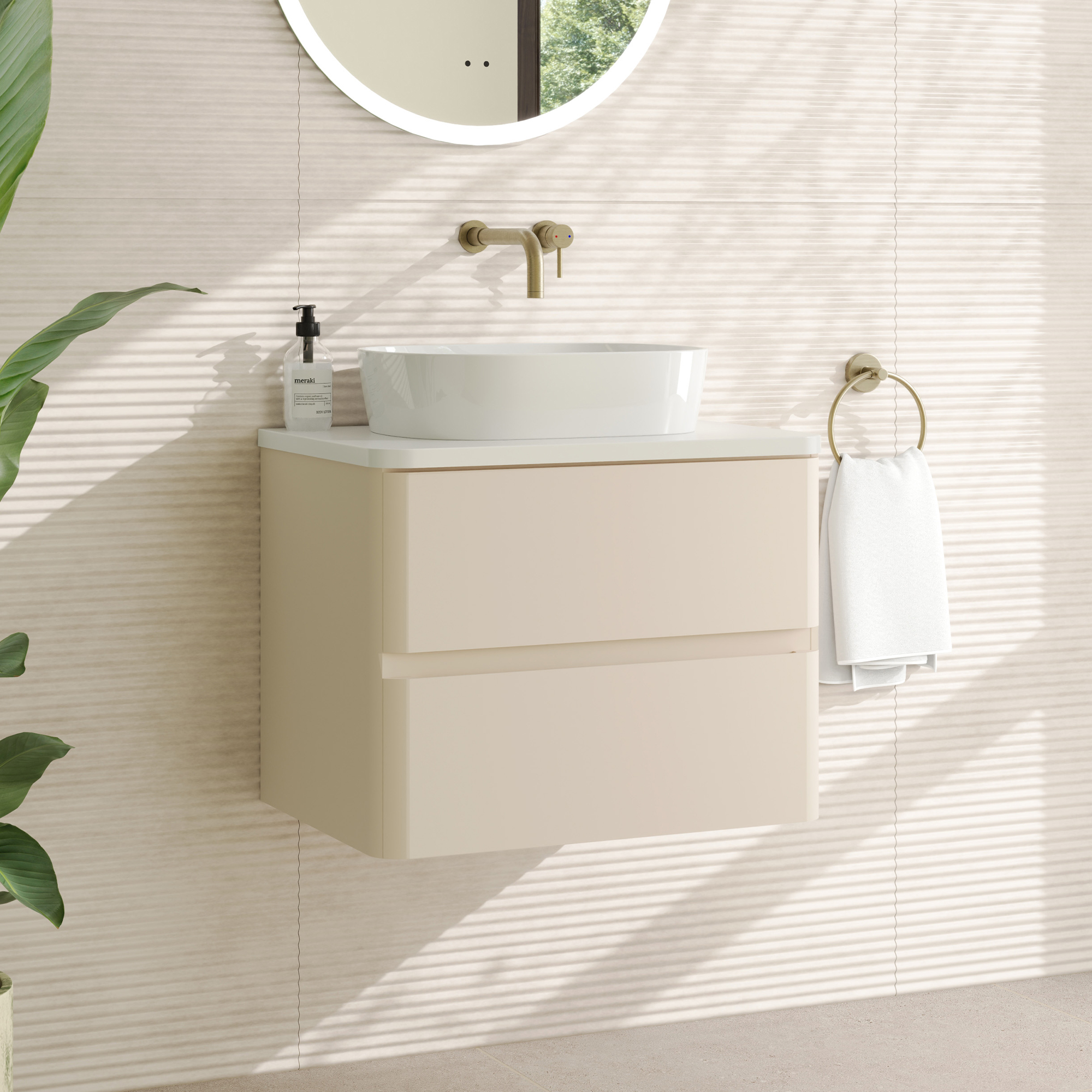 Drench Origin 600mm Wall Mounted Vanity Unit & Countertop
