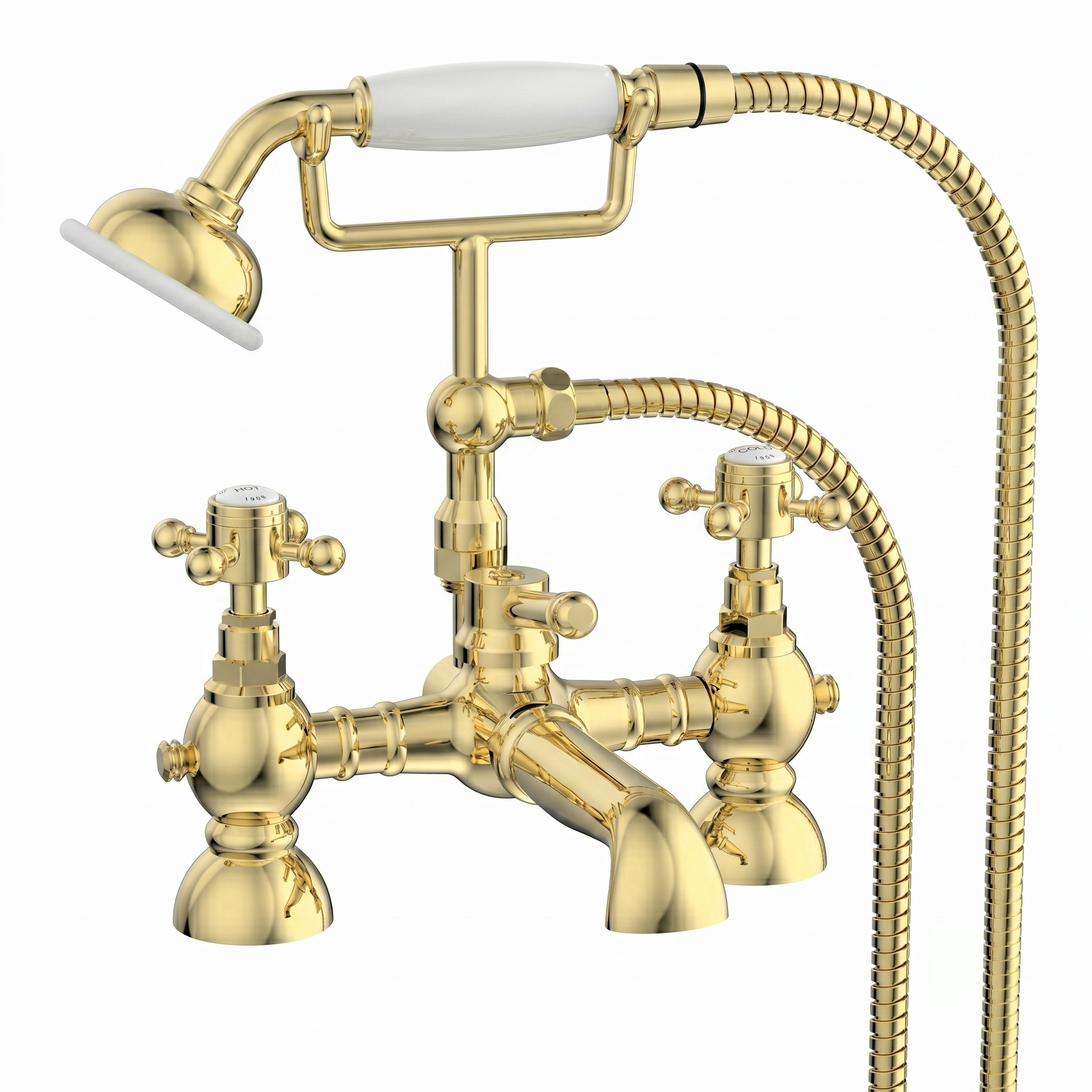Butler & Rose Eliza Crosshead Deck Mounted Bath Shower Mixer Tap