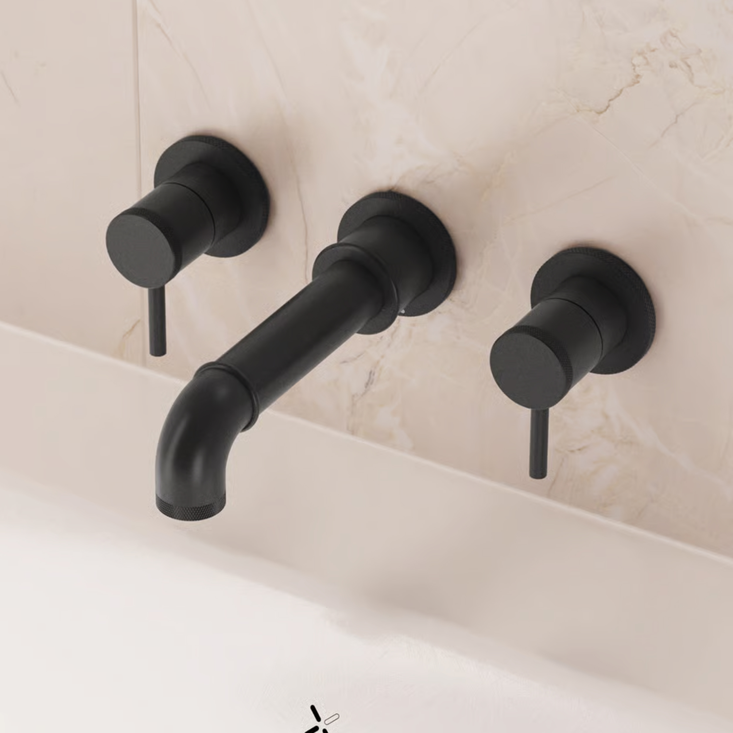 Crosswater MPRO Industrial 3 Hole Wall Mounted Bath Spout Tap