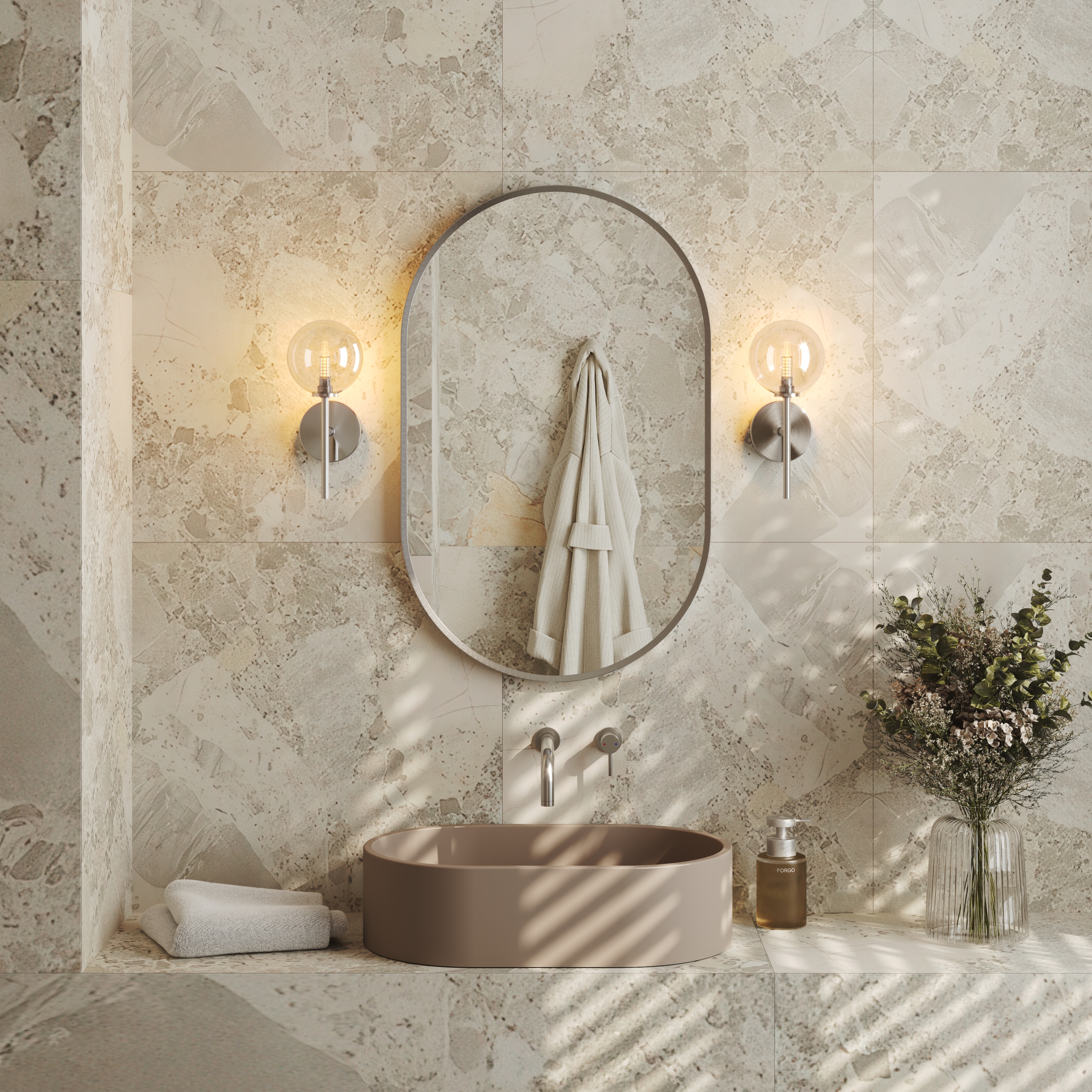 Harbour Glass Globe Wall Light