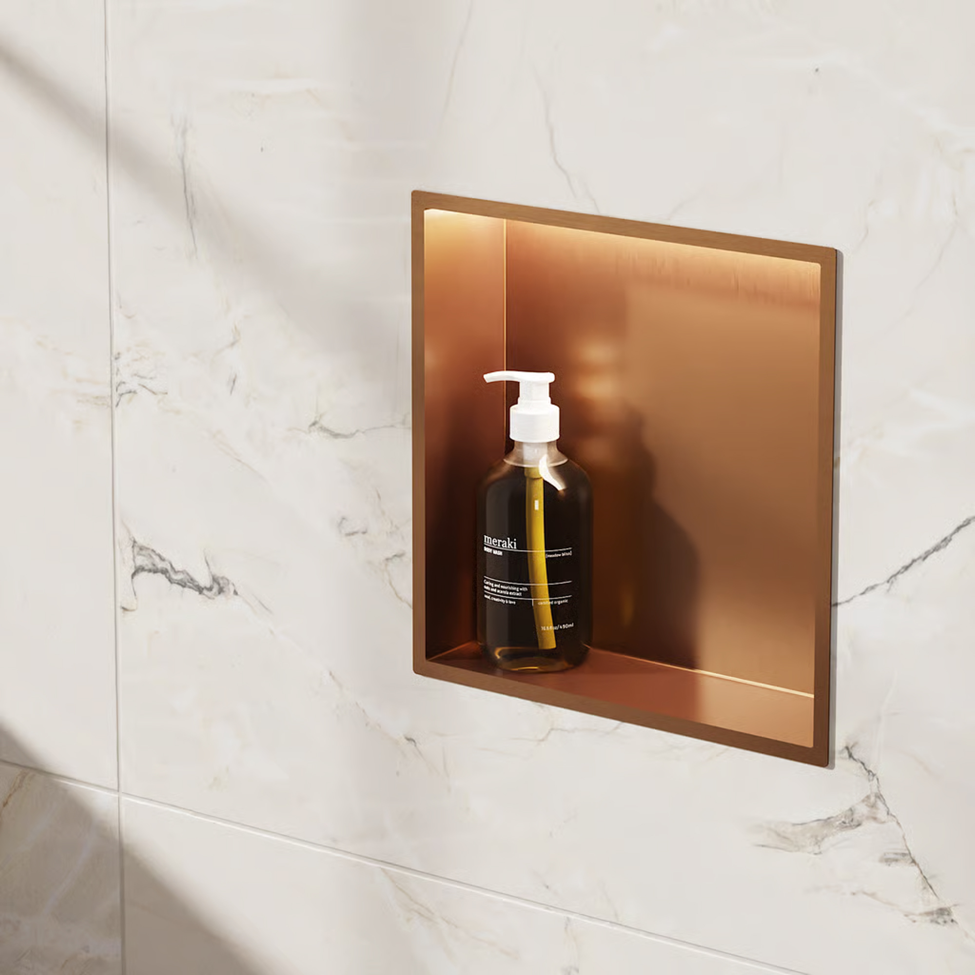 Crosswater Inset LED Illuminated Shower Niche - 305 x 305mm
