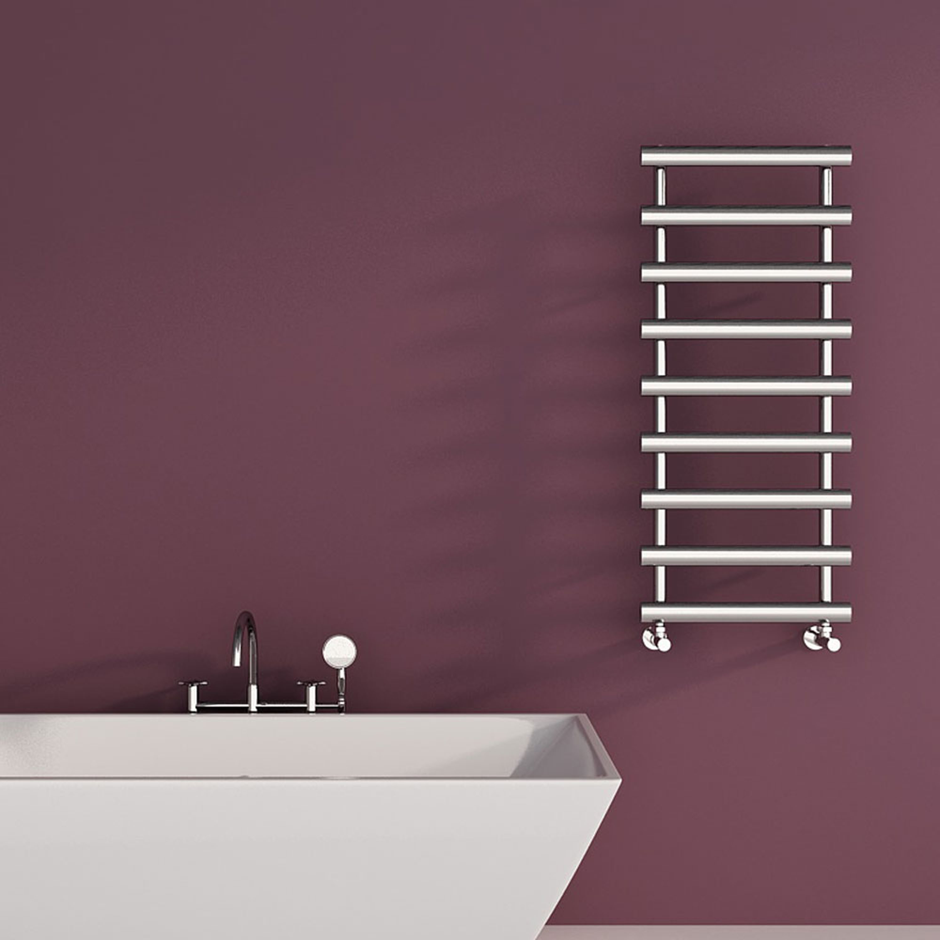 Carisa Aldo Oval Steel Ladder Heated Towel Rail