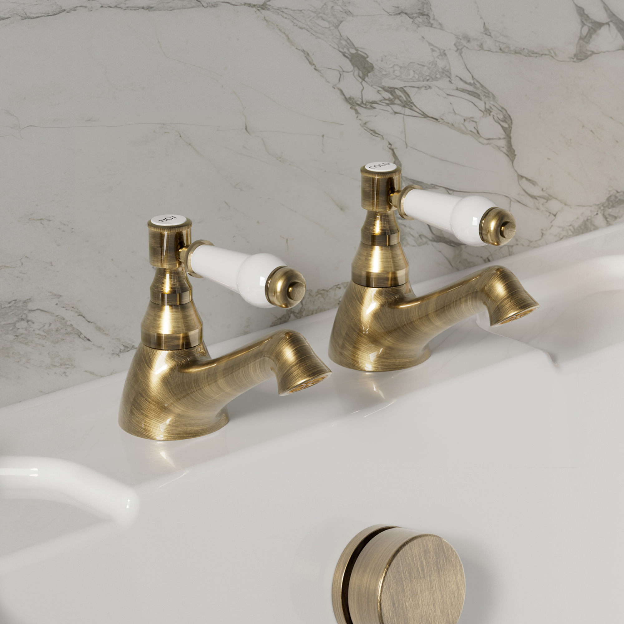 Butler & Rose Eliza Lever Bath Pillar Taps