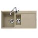 Caple Canis 1.5 Bowl Desert Sand Granite Composite Kitchen Sink & Waste Kit with Reversible Drainer - 1000 x 500mm