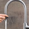 Blanco Candor-S Single Lever Brushed Stainless Steel Mono Pull Out Kitchen Mixer Tap