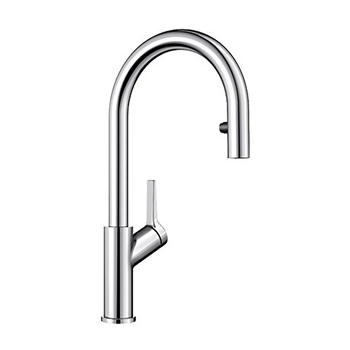 Blanco Carena-S Vario Single Lever Chrome Pull Out Kitchen Mixer Tap with Dual Spray
