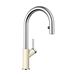 Blanco Carena-S Vario Single Lever Chrome Pull Out Kitchen Mixer Spray Tap with Silgranit Matching Finish