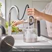Blanco Carena-S Vario Single Lever Chrome Pull Out Kitchen Mixer Spray Tap - Anthracite & Chrome