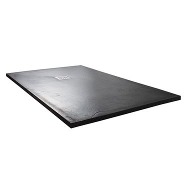 Drench Anthracite Ultra Thin Rectangular Stone Shower Tray - 1400 x 900mm