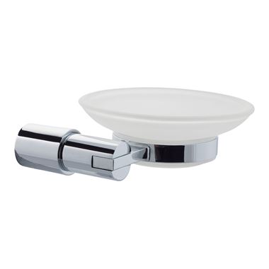 Holloway Frosted Glass Soap Dish & Holder