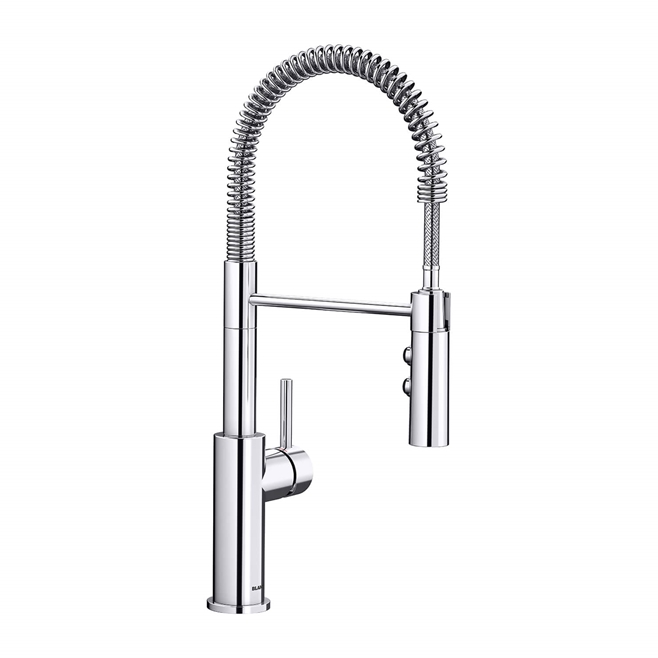 Blanco Catris-S Semi-Professional Chrome Single Lever Pull Out Kitchen Mixer Tap with Dual Spray