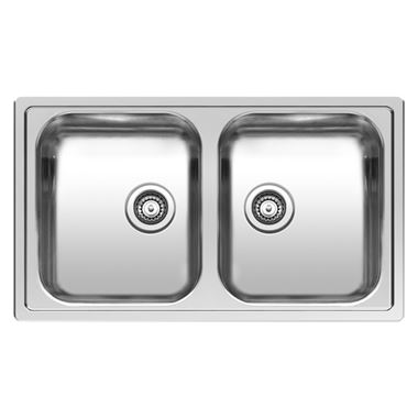Reginox Centurio Double Bowl Stainless Steel Undermount Kitchen Sink & Waste