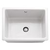 Caple Cheshire Inset or Undermount White Ceramic Kitchen Sink - 595 x 460mm