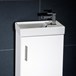 Drench Compact 400mm Mini Cloakroom Vanity Unit and Basin - Gloss White