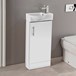 Compact 400mm Cloakroom Vanity Unit and Basin - White