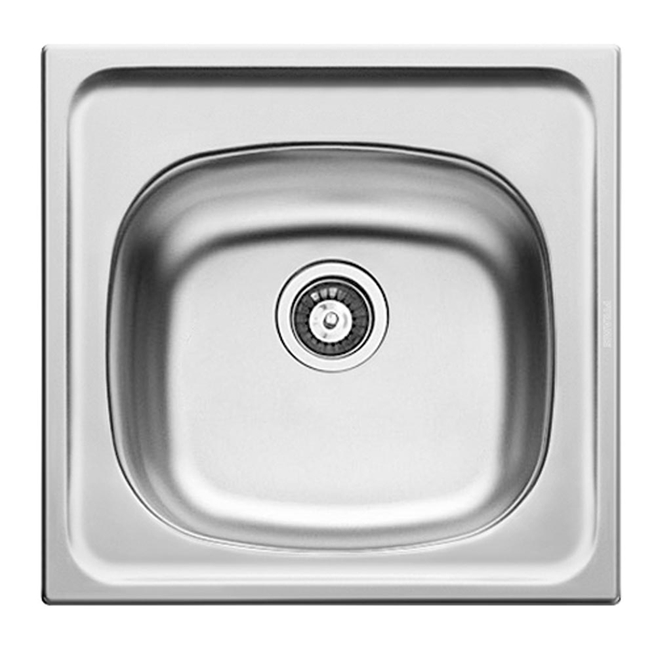 Clearwater E33 Single Bowl Satin Stainless Steel Sink & Waste - 465 x 435mm