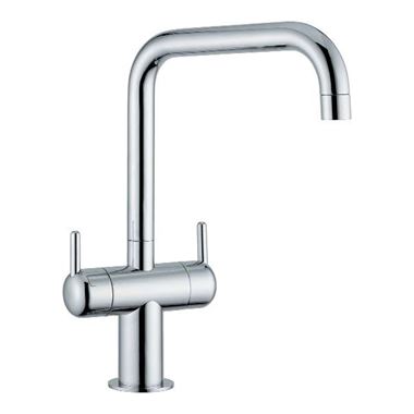 Clearwater Altuna Twin Lever Mono Sink Mixer with Swivel Spout - Chrome