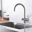 Clearwater Aquarius Mono Kitchen Mixer with Swivel Spout and Cold Filtered Water - Stainless Steel