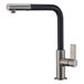 Clearwater Auriga Single Lever Mono Kitchen Tap With Pull Out Aerator - Brushed Nickel/Black