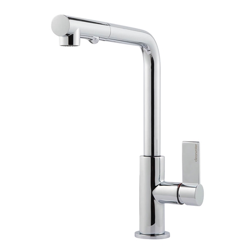 Clearwater Auriga Single Lever Mono Kitchen Tap With Pull Out Spray - Polished Chrome
