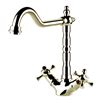 Clearwater Baroc Twin Crosshead Mono Sink Mixer with Swivel Spout - English Gold
