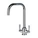 Clearwater Camillo Twin Lever Mono Sink Mixer with Swivel Spout - Chrome
