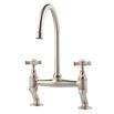 Clearwater Cottage Twin Crosshead Bridge Sink Mixer with Swivel Spout