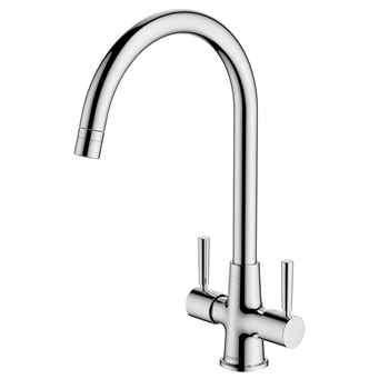 Clearwater Davenport Twin Lever Mono Sink Mixer with Swivel Spout