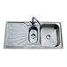 Clearwater Deep Blue 1.5 Bowl Sink with Waste - Reversible - Brushed Steel