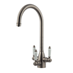 Clearwater Krypton Triple Lever Mono Kitchen Mixer and Cold Filtered Water Tap - Brushed Nickel
