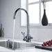 Clearwater Krypton Triple Lever Mono Kitchen Mixer and Cold Filtered Water Tap - Polished Chrome