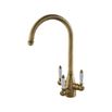 Clearwater Krypton Triple Lever Mono Kitchen Mixer and Cold Filtered Water Tap - Brushed Bronze