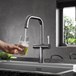 Clearwater Mariner Single Lever Mono Kitchen Mixer and Cold Filtered Water Tap - Brushed Nickel