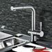 Clearwater Mercury Single Lever Monobloc Kitchen Mixer Pull-Out Spray - Stainless Steel