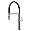 Clearwater Meridian Twin Flow Single Lever Mono Kitchen Tap with Detachable Spout - Brushed Nickel/Black