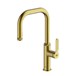 Clearwater Pioneer Single Lever Industrial-Style Mono Pull Out Kitchen Mixer Tap - Brushed Brass