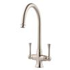Clearwater Regent Twin Lever Mono Sink Mixer with Swivel Spout